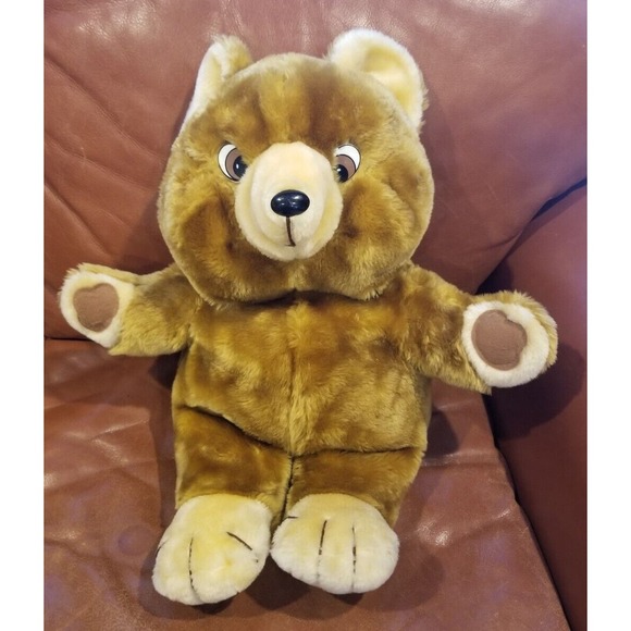 Rare Vintage 21" Carnival Style Cuddle Wit Brown Stuffed Bear Plush Toy - Picture 2 of 10